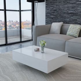 Coffee Table High Gloss White MDF with a high gloss finish