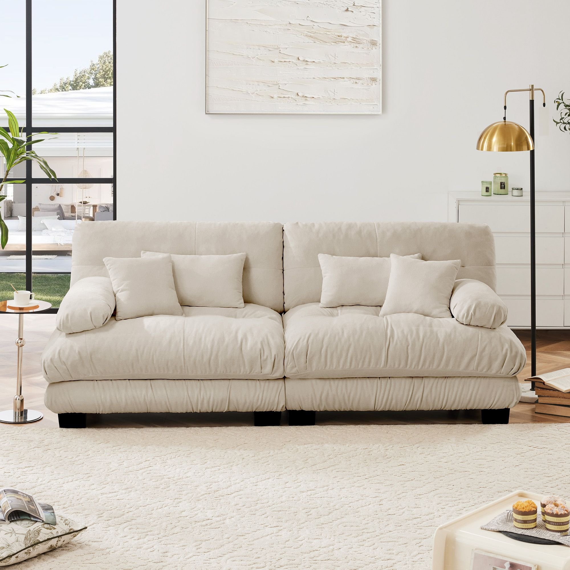 Cloud Couch 2 Seater Sofa for Living Room, Chenille 2 - Seat sofa with ...
